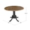 International Concepts Round 42 in Round Dual Drop Leaf Pedestal Table, Hickory/Washed Coal, 42 W, 42 L, 29.5 in H, Wood T45-42DP - alternate 9